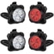 thumbnail image 1 of Juego de 2 luces de bicicleta recargables, luces LED delanteras y traseras para bicicleta, 4 opciones de modo de iluminación, batería de litio de 650 mAh, faro para bicicleta, IPX4 resistente al agua,, 1 of 5