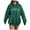 Dark Green, variant on Towmus Zip Up Hoodies for Womens Teen Los Angeles Sweatshirt with Hood Full Zipper Hoodies Pullover Long Sleeve Tops with Pockets