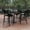 Black, variant on BizChair Commercial Grade Black Metal Indoor-Outdoor Bar Height Stool with 2 Slats, Set of 4