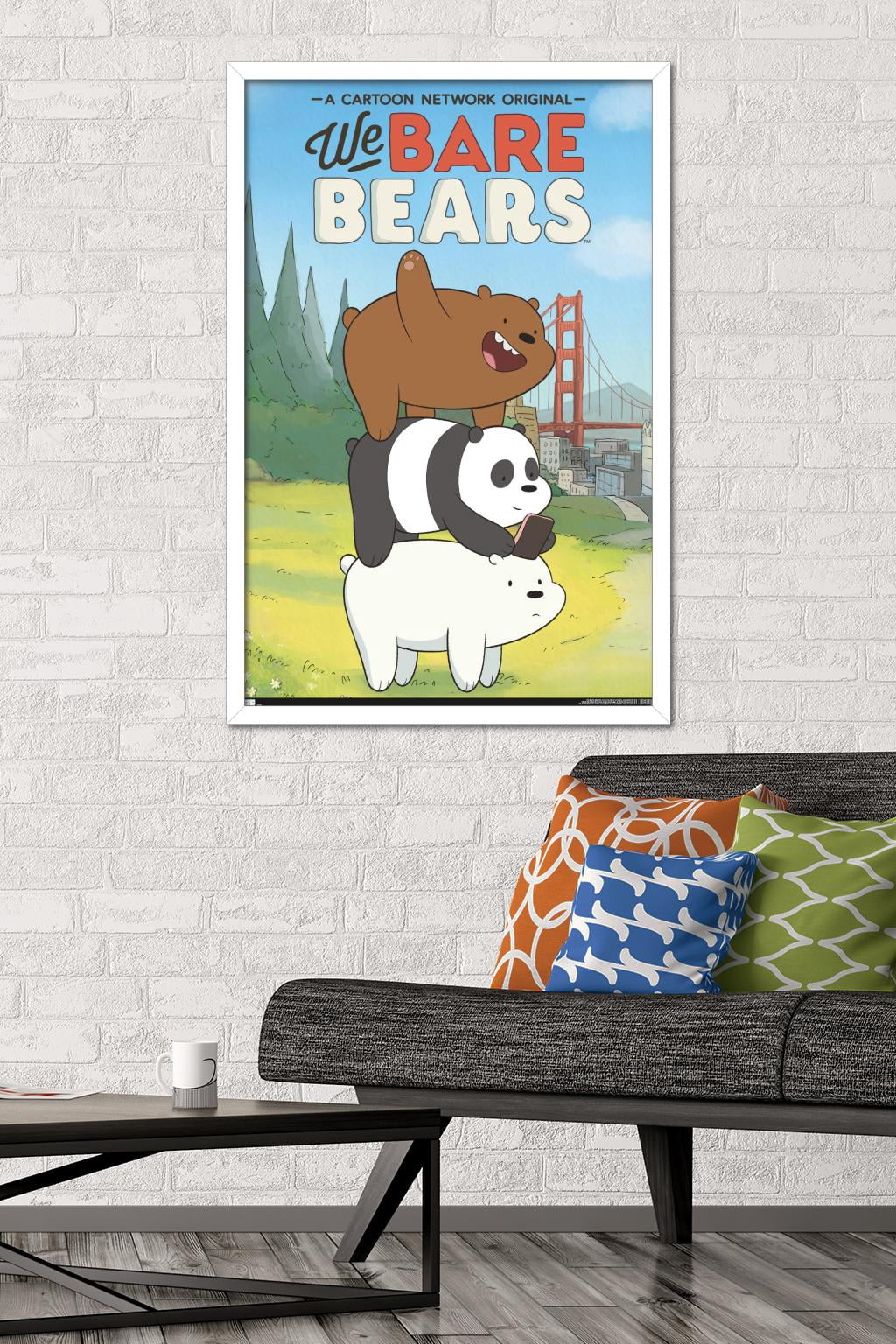 We Bare Bears - Key Art Wall Poster, 22.375" x 34", Framed