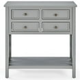 thumbnail image 4 of Coventry Table Console en Bois 32 Pouces avec 4 Tiroirs, Gris, 4 of 5