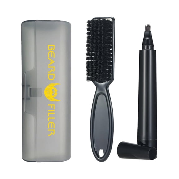 Seitruly Beard Pencil Filler For Men Male Repair Mustache Shape Cuidado del cabello marron oscuro