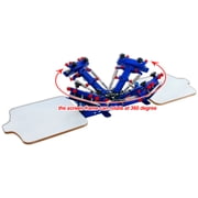 Techtongda 4 Color 2 Station Screen Printing Kit Press Full Set Starter Bundle Kit #006976