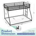 thumbnail image 4 of Furniture of America Veric Kids Twin Over Full Low Profile Bunk Bed, Black, 4 of 15