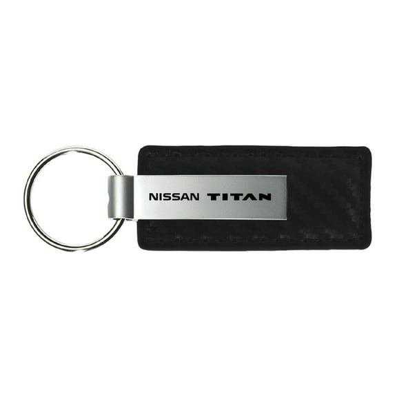 Nissan Titan Carbon Fiber Leather Key Chain (Black)