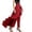 Red 1, variant on Womens Wide Leg Full Length Palazzo Culottes Wrap Bow Ruffle Overlay High Waist Split Layer Flowy Elegant Casual Solid Trousers