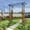 Black#8590, variant on Outdoor Garden Arch Metal Garden Arch with Gate 79.5'' Wide x 86.6'' High Climbing Plants Support Rose Arch Outdoor Black,Garden Trellis