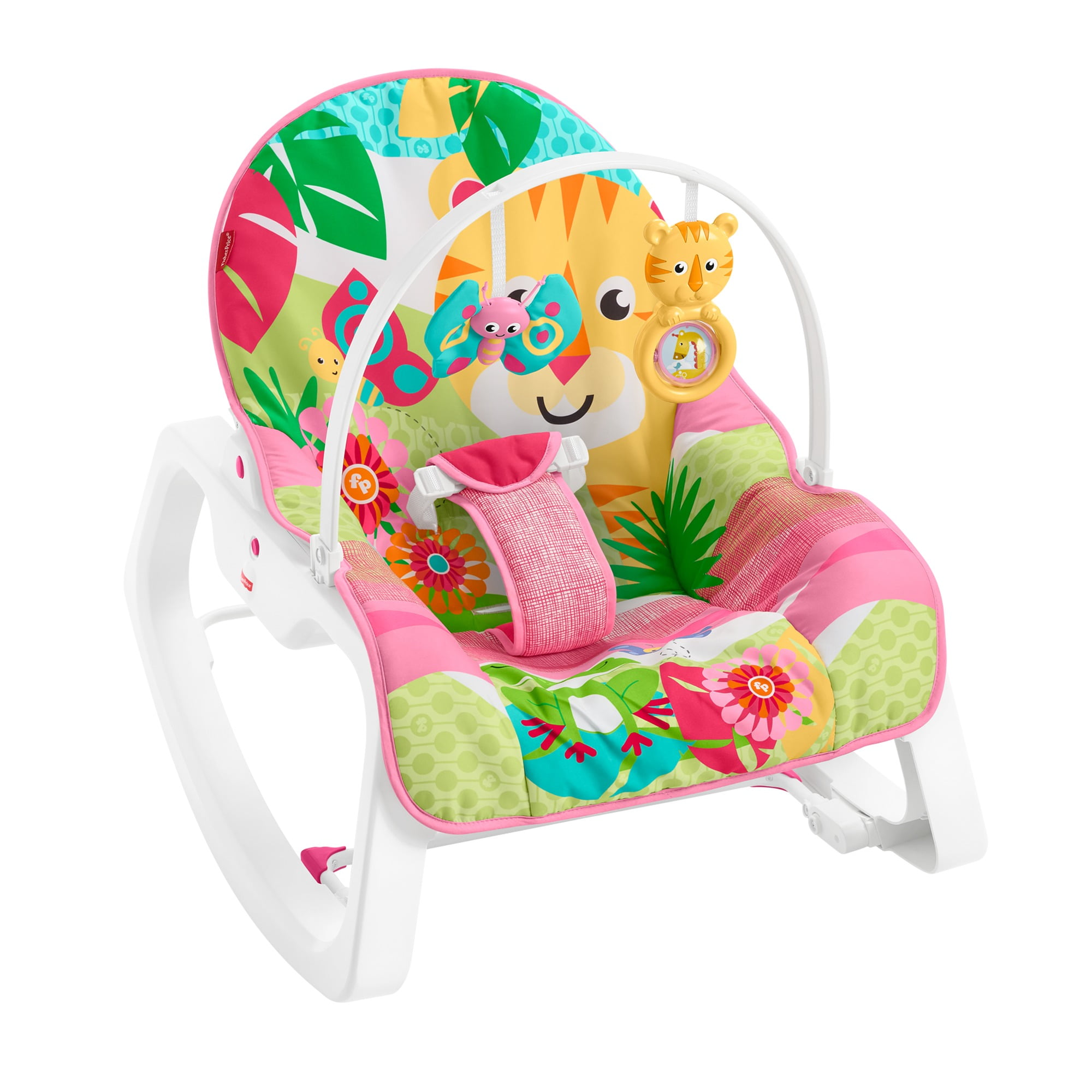 Sunrise Safari Baby Rocker Animal Bouncer Chair With Soothing Music & Vibrations 