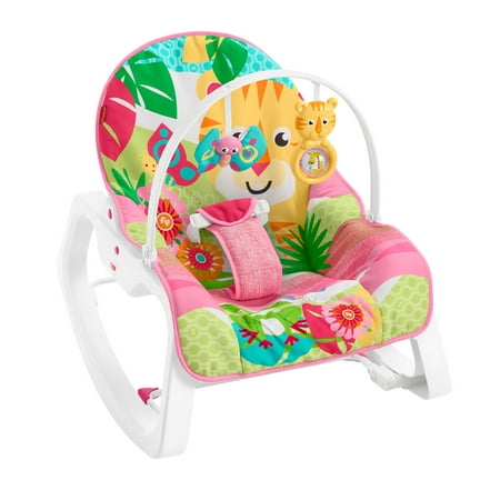 Fisher-Price Infant-To-Toddler Rocker, Teal Safari with Removable