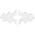 thumbnail image 2 of 34"W x 22 5/8"H x 7"ID x 10 1/2"C x 1"P Zoe Architectural Grade PVC Contemporary Ceiling Medallion, Two Piece, 2 of 11