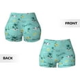 thumbnail image 6 of Tropical Ocean Palm Tree Workout Shorts For Women Scrunch Butt Lifting Yoga Gym Seamless Booty Biker Shorts Small, 6 of 9