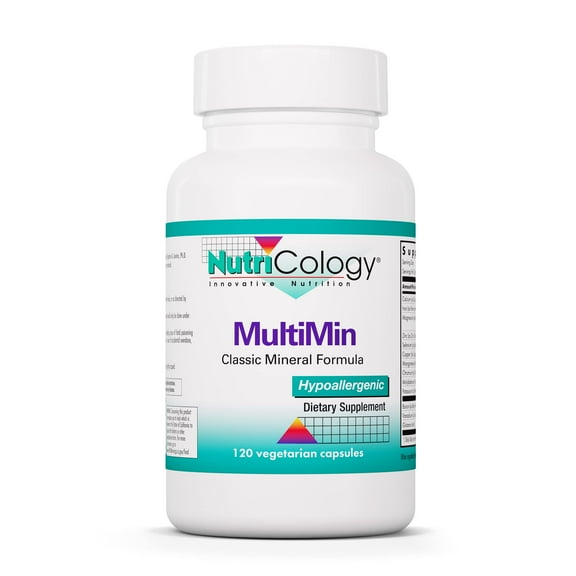 Nutricology MultiMin - Multi Minerals Supplement for Men and Women, Trace Minerals, Mineral Complex, Boron, Iron, Magnesium - 120 Count