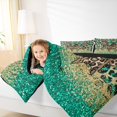 thumbnail image 4 of Manfei Cartoon Leopard Hide Queen Comforter Set,Cheetah Print Bow Tie Bedding Sets,Cyan Gold Brown Bedding Comforter Set For Teens,Microfiber Bedroom Decor Reversible,3pcs, 4 of 8