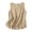 Khaki, variant on Crgrtght Women Linen Curved Hem Round Neck Sleeveless Casual Basic Loose Tank Tops Button Shirt, Blue XXL
