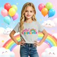 thumbnail image 2 of Miaju First Day Of School Girls T Shirts Oversized Crew Neck Short Sleeve T-Shirt Graphic T-Shirts Comfortable Tee Shirt T-Shirts Toddler To Big Kid, 2 of 5