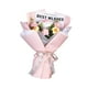 thumbnail image 4 of Ramo de flores de ganchillo Adorno de flores artificiales Ramo de punto hecho a mano para Rosa rosa, 4 of 9
