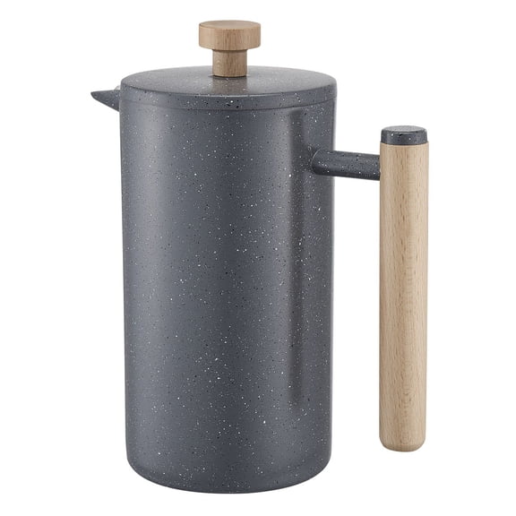 Stainless Steel Double Wall Insulated French Press Coffee Maker - 34 Ounce (1 Liter) Capacity, Comes with Fine Filter, Ideal for Home, Camping, Travel, Black