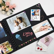 Fixdono Scrapbook Photo Album with 80 Pages, DIY Photo Album Scrapbook for Wedding, Anniversary, Birthday, Travel, Friends, Baby, 11.4 x 8.4