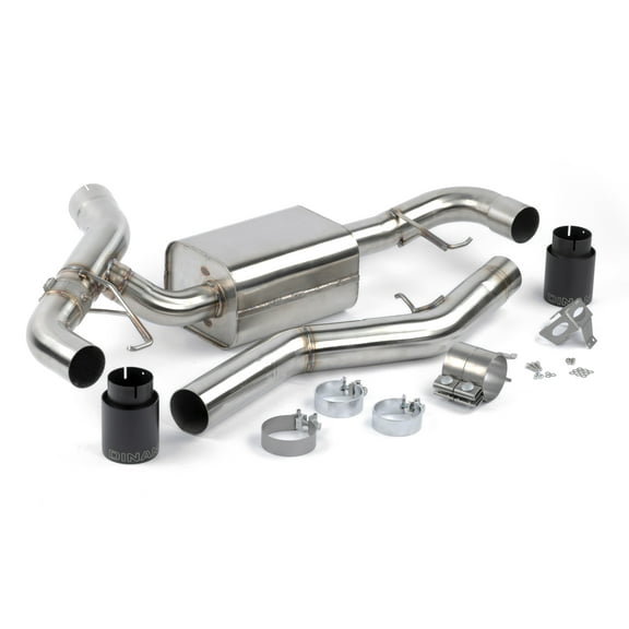 Dinan D660-0091-BLK Axle-Back Exhaust Kit (Valved)- Stainless Steel - Black Tips