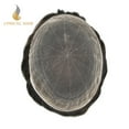 thumbnail image 5 of Lyrical Hair Toupee for Men Lace Front Mens Toupee Hair Piece Human Hair Replacement Systems French French Lace with Poly Hairpieces for Man Bleached Knots Toupee Hair for Men, 5 of 11