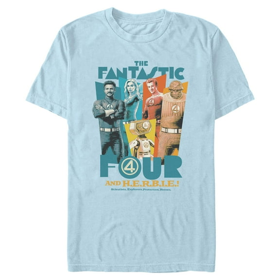 Mens The Fantastic Four: First Steps Heroes and Herbie T Shirt