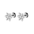 thumbnail image 3 of Xihbxyly Pendientes Coreanos de Copo de Nieve, Diseño Compacto de Acero Inoxidable, Modernos Pendientes para Las Fiestas, Colección de Joyas Festivas, Elegante Opción de Regalo, Accesorio Elegante pa, 3 of 7