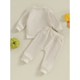 thumbnail image 3 of 0-3Y Infant Baby Boy Halloween Pants Outfits Long Sleeve Pumpkin Face Sweatshirt Pants Fall Halloween Clothes Set, 3 of 7