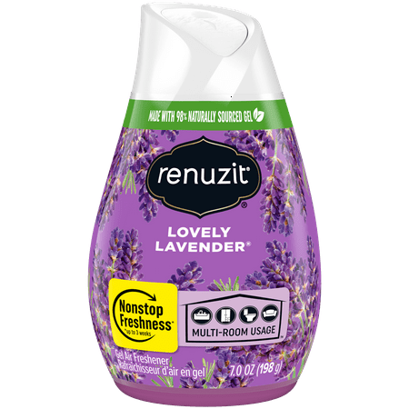 Renuzit Adjustable Solid Gel Air Freshener Cones, Lovely Lavender, Nonstop Freshness, 7 Ounces, 1 Cone