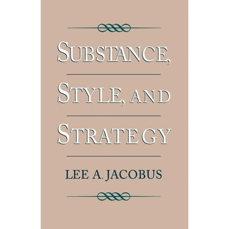 UPC: 9780195078374 | Substance Style and Strategy (Paperback)
