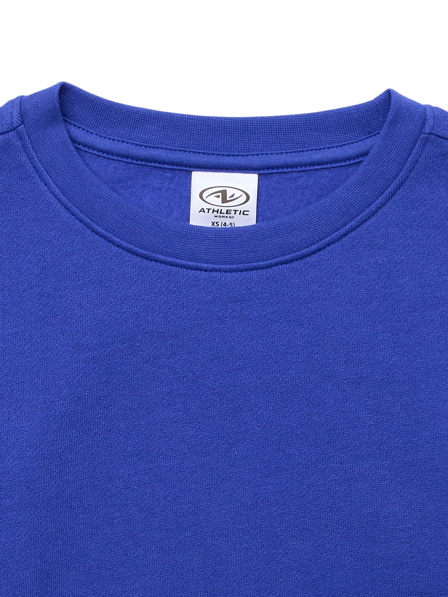 Athletic Works Girl's Fleece Crewneck Sweatshirt, Sizes 4-18 & Plus