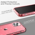 thumbnail image 7 of JETech Glitter Case for iPhone 12/12 Pro, 6.1-Inch, Bling Sparkle Shockproof Phone Bumper Cover, Cute Sparkly for Women and Girls (Red), 7 of 7