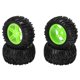 thumbnail image 4 of 4 unids 82mm delantero trasero caucho Neumáticos y 5 radios rueda Llantas set para wltoys 144001 1/14 RC off road Coche, 4 of 8