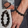 thumbnail image 4 of Turquesa sintética pulsera tibetana oración Mala pulsera de cuentas para los hombres las mujeres, 4 of 8