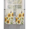 thumbnail image 5 of Farm Sunflowers Bathroom Window Curtain, Retro Flowers Butterfly Botanical Beige Light Filtering Coffee Kitchen Curtains, Bedroom Living Room Curtains 2 Panel 84"x45", 5 of 6