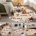 thumbnail image 6 of Vintage Country 8' Round Area Rug, Vintage Rustic Texas Stars Plants Branch Washable Non-Slip Large Circle Rugs for Living Room Bedroom, Soft Low Pile Rug Carpet for Dining Room Kitchen Farmhouse, 6 of 9