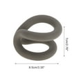 thumbnail image 2 of Unique Bargains 1 Pc Knot Shape Toothbrush Holder for Bathroom Dark Gray Silicone, 2 of 5