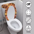 thumbnail image 3 of HELLHERO Rooster Floral Pattern Toilet Lid Cover and Toilet Tank Lid Cover Set of 2 Polyester Non-Slip for Women, 3 of 8