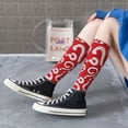 thumbnail image 5 of Naloa Question Marks1 Thigh High Socks Extra Long Stretchy Sock Women Over Knee High Opaque Stocking Daily Wear, 5 of 6