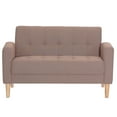thumbnail image 4 of ViscoLogic Glenn Mid-Century Living Room 3 Seater Sofa, Loveseat, Arm Chair With Wooden Legs for Small Spaces - Brown Fabric, 4 of 5