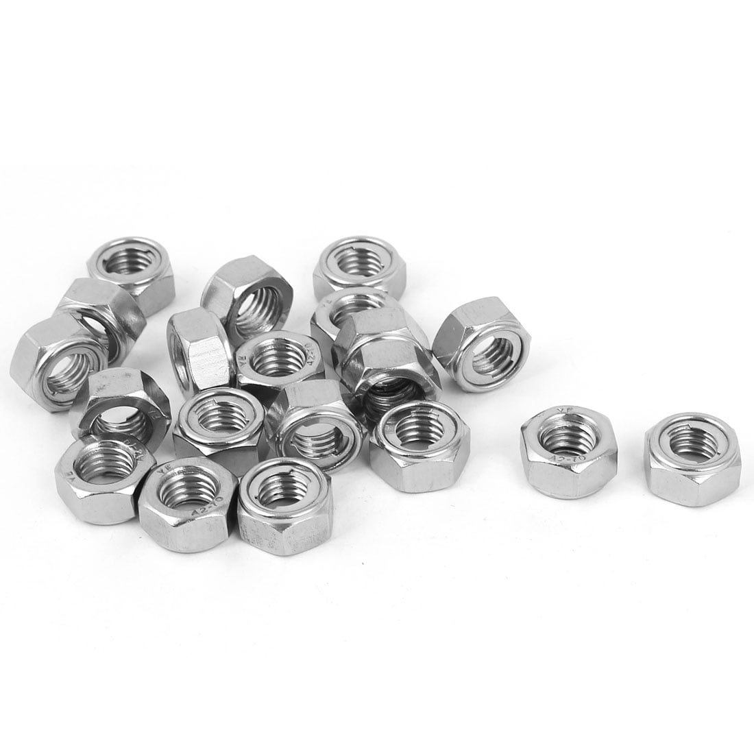 10-24 304 Stainless Steel Female Thread Kep Hexagon Head Nut 100pcs
