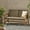 Natural+Grey, variant on Small Sofa | Ideal Cozy Spot for Outdoor Relaxation | Handcrafted Wicker with Iron Accents | Wear - Resistant and Heavy - Load Bearing