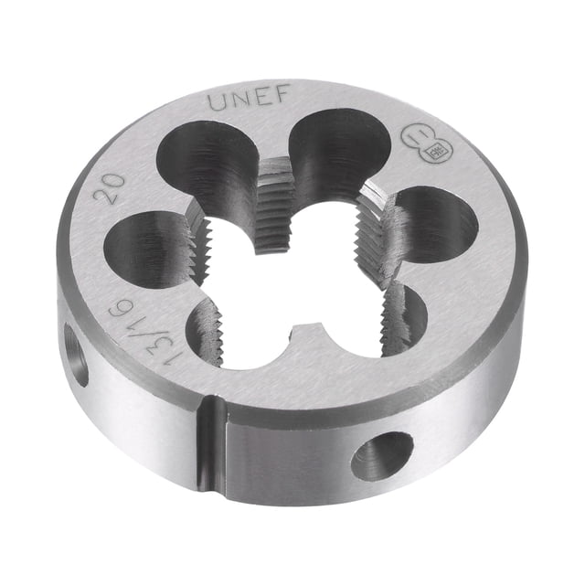 Unique Bargains 13/16'-20 UNEF Alloy Tool Steel Machine Thread Round Threading Die Hand Tool