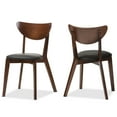 thumbnail image 2 of Baxton Studio Sumner Mid-Century Black Faux Leather and Walnut Brown Dining Chair, 2 of 5