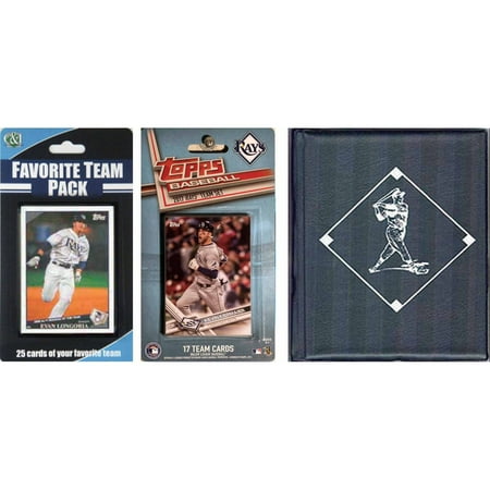 Sports Prayer Card - C & I Collectables MLB Tampa Bay Rays Licensed 2017 Topps Team Set and Favorite Player Trading Cards Plus Storage Album