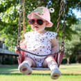 thumbnail image 5 of (Rosa) Adecuado para niños de 5 a 24 meses sombrero de cubo sombrero de ala ancha para niña sombrero de rana sombrero de algodón adecuado para niños y niñas con correa para la barbilla, 5 of 5