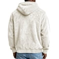 thumbnail image 5 of qafoshin Mens Warm Fuzzy Hoodies Fall Winter Casual Fleece Hooded Sweatshirt Fashion Solid Color Pullover Tops S-3XL, 5 of 6