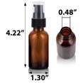 thumbnail image 2 of Botella redonda Boston de vidrio ámbar de 30 ml con bomba de tratamiento (paquete de 12), 2 of 6