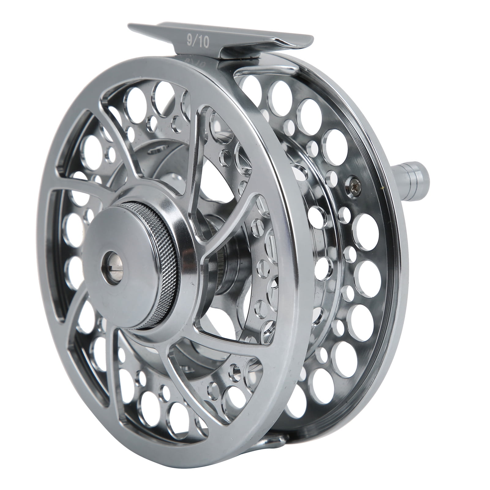 Sarapandan 9/10 Fishing Fly Reel 3 Ball Bearing 1:1 Gear Ratio CNC Aluminum Alloy Fishing Reel