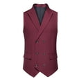 thumbnail image 2 of pstuiky Camisetas sin mangas para hombre, Blusa sin mangas con cuello vuelto y botones con bolsillos para hombre Chaleco para hombre xxl, 2 of 9