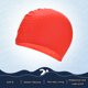 thumbnail image 4 of Uxcell Gorro de Natación de Silicona en Forma de Lágrima, Paquete de 2 para Mujeres y Hombres, Sombrero de Natación Impermeable Antideslizante [Rojo], 4 of 6